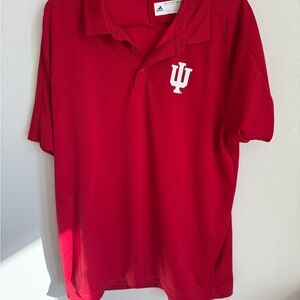 Men’s XL Red Adidas Athletic, Sporty, Casual, Collegiate, Short Sleeve Polo